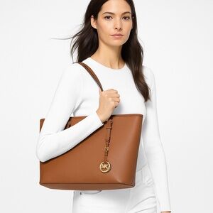 Michael Kors Jet Set Travel Saffiano Leather Tote Bag (fits laptop)